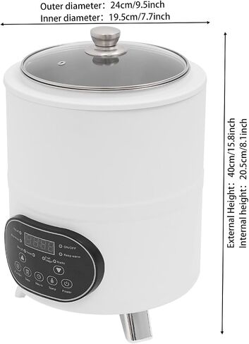 8L Large Capacity Yogurt Maker Machine, Greek Yogurt Maker with Adjustable Temp & 0-9 Day Timer, 304 Stainless Steel Multi-Fermenter for Yogurt, Natto, Rice Wine, Fruit Vinegar in Saudi Arabia