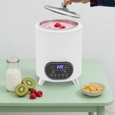 8L Large Capacity Yogurt Maker Machine, Greek Yogurt Maker with Adjustable Temp & 0-9 Day Timer, 304 Stainless Steel Multi-Fermenter for Yogurt, Natto, Rice Wine, Fruit Vinegar in Saudi Arabia
