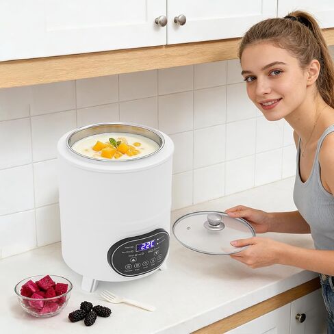 8L Large Capacity Yogurt Maker Machine, Greek Yogurt Maker with Adjustable Temp & 0-9 Day Timer, 304 Stainless Steel Multi-Fermenter for Yogurt, Natto, Rice Wine, Fruit Vinegar in Saudi Arabia