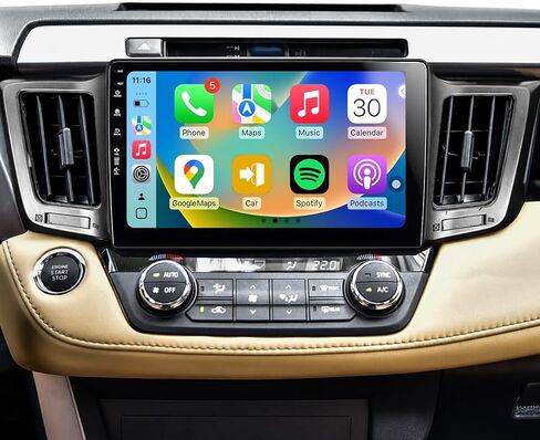 Android 10.2" Head Unit Car Radio Stereo for Toyota RAV4 2013-2018 - Wireless CarPlay & Android Auto | 5G WiFi IPS HD Touchscreen | GPS Navigation | Bluetooth | FM Radio with SWC | HD Backup Camera in Saudi Arabia