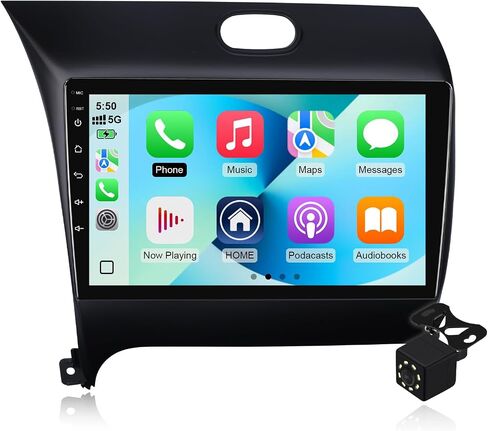 4+64G Android 14 Double Din Car Stereo for KIA Forte Cerato K3 2013-2018 with 9 Inch Touchscreen Radio Built-in Wireless Carplay/Android Auto/GPS/Bluetooth/FM/AUX-in/SWC/Backup Camera in Saudi Arabia
