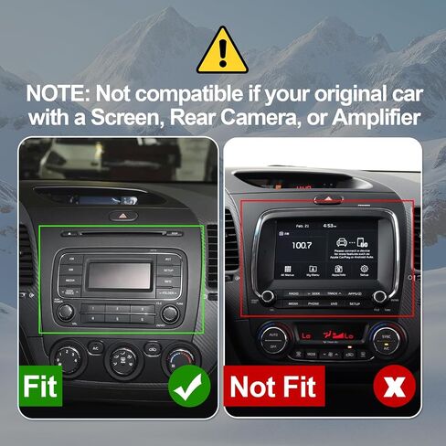 4+64G Android 14 Double Din Car Stereo for KIA Forte Cerato K3 2013-2018 with 9 Inch Touchscreen Radio Built-in Wireless Carplay/Android Auto/GPS/Bluetooth/FM/AUX-in/SWC/Backup Camera in Saudi Arabia