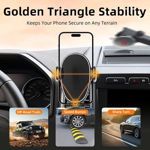 Phone Mount for Ford F150 (2015-2020) / F250 F350 F450 (2017-2021), 360° Adjustable Dashboard Phone Holder, Hands-Free Car Smartphone Mount for iPhone, Google & Android, Cellphone Cradle, Car Gifts in Saudi Arabia
