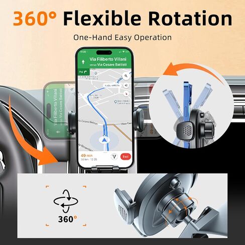Phone Mount for Ford F150 (2015-2020) / F250 F350 F450 (2017-2021), 360° Adjustable Dashboard Phone Holder, Hands-Free Car Smartphone Mount for iPhone, Google & Android, Cellphone Cradle, Car Gifts in Saudi Arabia