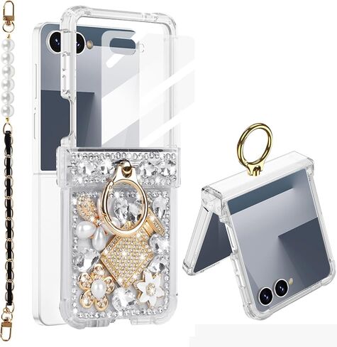 Case for Samsung Galaxy Z Flip 8 Crystal Diamond Bling in Saudi Arabia