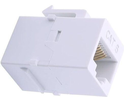 10 Pack Сat6 rj45 Keystone Network LAN Ethernet Jack Inline Female Coupler White in Kuwait