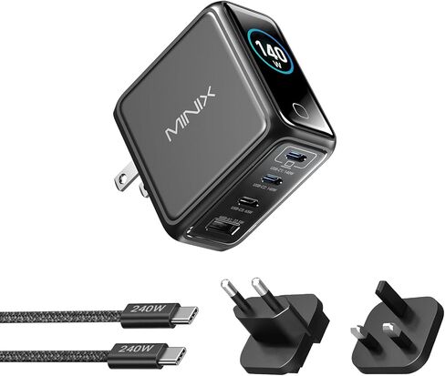 MINIX 140W Max 4-Port GaN Charging Blocks,Smart Display for MacBook Charger in Kuwait