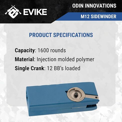 Evike Airsoft - EMG Odin Innovations Sidewinder Airsoft BB Speed Loader (Color: M12 - Drama-Free Blue) in Saudi Arabia