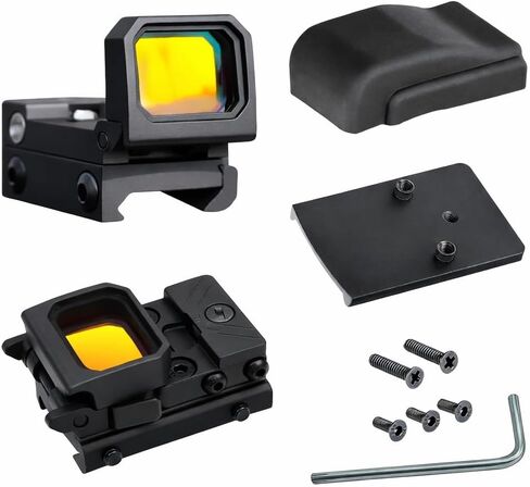 GOTICAL CNC-Machined Fiber Optic Set Front & Rear Handgun Sights for Glock Pistols Standard Models (Black Foldable Sight.) in Saudi Arabia