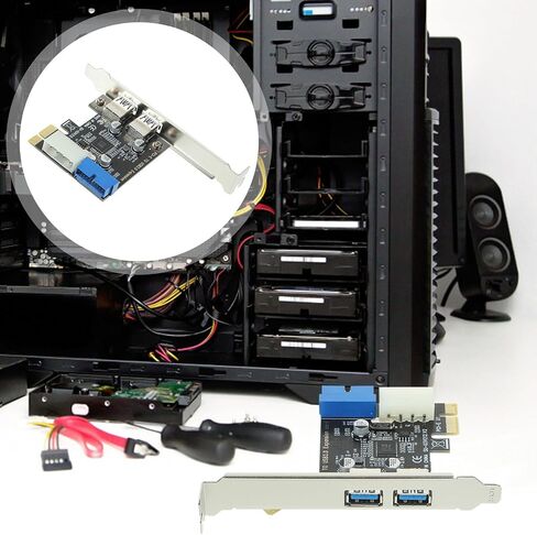 Computer Pci-e USB 3.0 Expansion Card with 2 Ports in Saudi Arabia