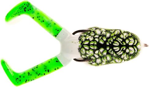 SCUM Frog Big Foot | Weedless Topwater Frog Lures | Powerful Kicking Action | Natural Black Green, 3/8 oz in Kuwait