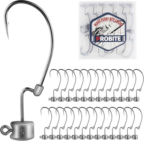Weedless Ned Rig Jig Heads, Mushroom Head Finesse Jig Heads with Molded Bait Keeper, Anti-Snag Curved Hook, Suitable for Freshwater & Saltwater Fishing, 25/30PCS in Saudi Arabia