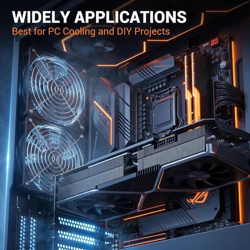 12V 3-Pin 120mm DC Cooling Fan, 12V Computer Fan 2000RPM in Saudi Arabia