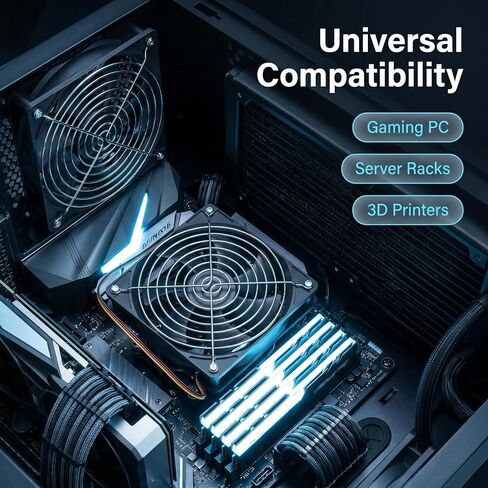 12V 3-Pin 120mm DC Cooling Fan, 12V Computer Fan 2000RPM in Saudi Arabia