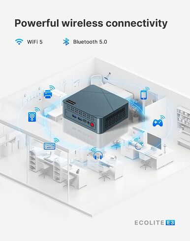 BOSGAME E3 Neo Mini PC N95, Intel 12th Mini Computers| 16GB DDR4 RAM| 512GB M.2 2280 SSD| 4K 60HZ Triple Displays by Dual HDMI+Type-C, 6W TDP Quiet Mini PC, WIFI5, BT 5.0 Office in Kuwait