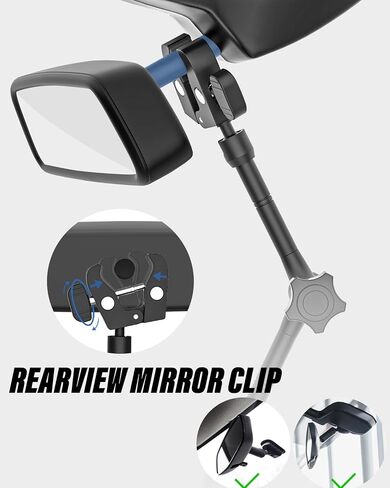 Z Fold Car Mount - [Foldable Phone Friendly] Rearview Mirror Tablet Holder for Car Truck, Rear View Mirror Phone Mount with 360° Metal Arm for Samasung Galaxy Fold 7 6 5 4 3, Tab, Google, iPad, iPhone in Saudi Arabia