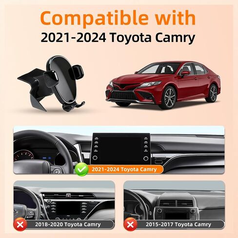 Car Phone Holder for Toyota Camry (2021-2023 2024), Dashboard Phone Mount, 360 Phone Holder Rotating, Hands Free Mobile Holder, Car Mount for iPhone, Samsung & Android, 2022 Camry Interior Accessories in Saudi Arabia