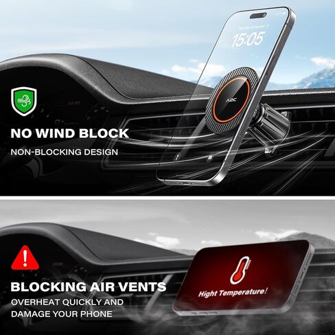 A2C One-Piece Metal Hook Car Vent Mount for MagSafe in Kuwait