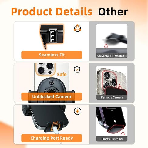 Car Phone Holder for Toyota Camry (2021-2023 2024), Dashboard Phone Mount, 360 Phone Holder Rotating, Hands Free Mobile Holder, Car Mount for iPhone, Samsung & Android, 2022 Camry Interior Accessories in Saudi Arabia