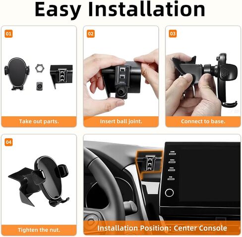 Car Phone Holder for Toyota Camry (2021-2023 2024), Dashboard Phone Mount, 360 Phone Holder Rotating, Hands Free Mobile Holder, Car Mount for iPhone, Samsung & Android, 2022 Camry Interior Accessories in Saudi Arabia