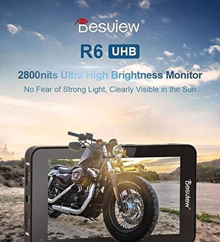 Desview R6 UHB 4K Monitor 5.5 Inch Camera Field Monitor FHD 1920x1080 4K HDMI with 3D LUT HDR Touch Screen 2800Nits Ultra High Brightness Waveform Vectorscope False Color Zebra for DSLR & Mirrorless in Saudi Arabia