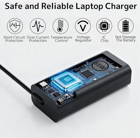 65W 45W USB C Laptop Charger Fit for Dell Latitude XPS Chromebook Inspiron in Kuwait