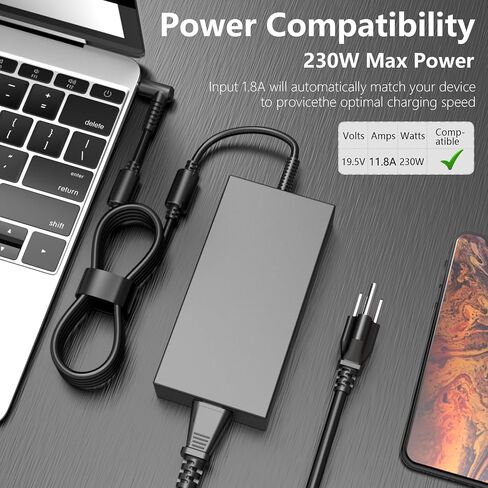 230W Gigabyte Charger for Gigabyte Aero 15 OLED XA XB XC XD YC YD KC KD SA X9 Y9 Gigabyte Aero 16 17 Aorus 5 15G 15P Chicony A17-230P1A Laptop Power Adapter in Saudi Arabia