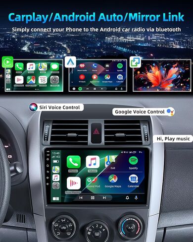 8Core 32G ROM Car Radio for Toyota Corolla 2009-2013: Upgrade Android 15 in Saudi Arabia