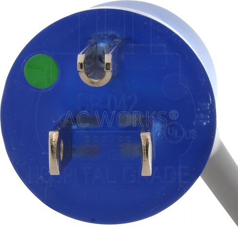 AC WORKS 15Amp 125Volt Medical/Hospital Garde Power Cord with IEC C19 (15FT) in Saudi Arabia