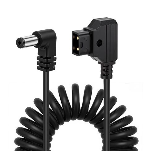 D-Tap to Right-Angle 2.1mm DC 12V Coiled Cable for Atomos Shogun Inferno & KiPRO Monitor in Saudi Arabia