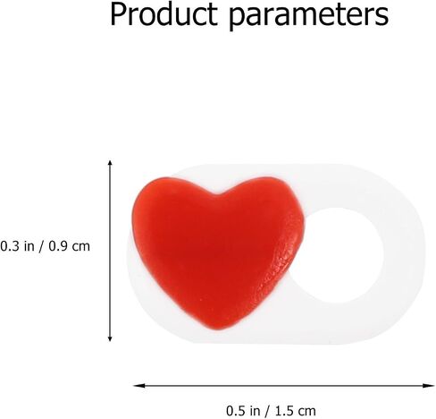 PRETYZOOM 2 Pcs Heart-Shaped Webcam Cover Slide for Computer and Desktop Abs Material Privacy Protection with Easy Slide to Cover Function for Secure Use in Saudi Arabia