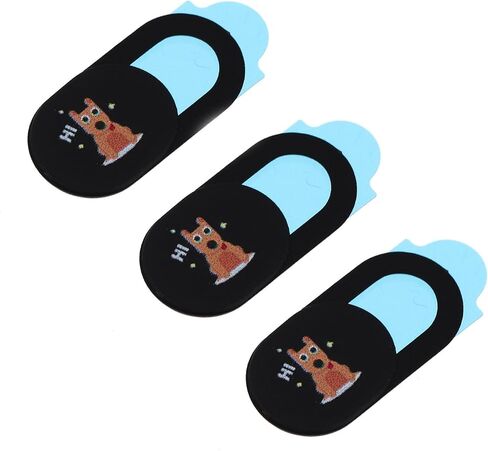 3pcs Webcam Privacy Covers for Tablet Computers and Mobile Phones, Lightweight Abs Material Camera Lens Protector, Black Anti-peep Sliding Cover for Enhanced Privacy Protection in Kuwait