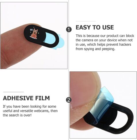 3pcs Webcam Privacy Covers for Tablet Computers and Mobile Phones, Lightweight Abs Material Camera Lens Protector, Black Anti-peep Sliding Cover for Enhanced Privacy Protection in Kuwait