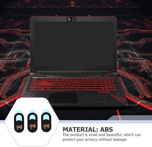 3pcs Webcam Privacy Covers for Tablet Computers and Mobile Phones, Lightweight Abs Material Camera Lens Protector, Black Anti-peep Sliding Cover for Enhanced Privacy Protection in Kuwait