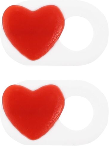 STOBAZA 2 Pcs Webcam Cover Slide Heart Shape Privacy for Laptop and Tablet, Abs Material, Easy to Use, Protects Lens from Unauthorized Access in Kuwait