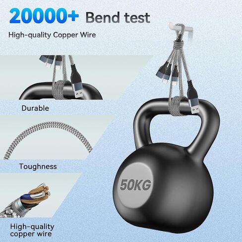 3-in-2 Multi Charging Cable, Charging Cords for Multiple Devices in Saudi Arabia
