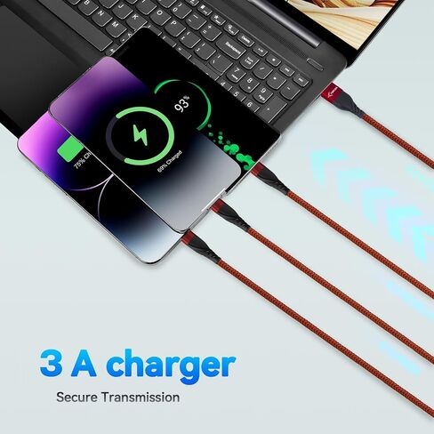 3-in-2 Multi Charging Cable, Charging Cords for Multiple Devices in Saudi Arabia