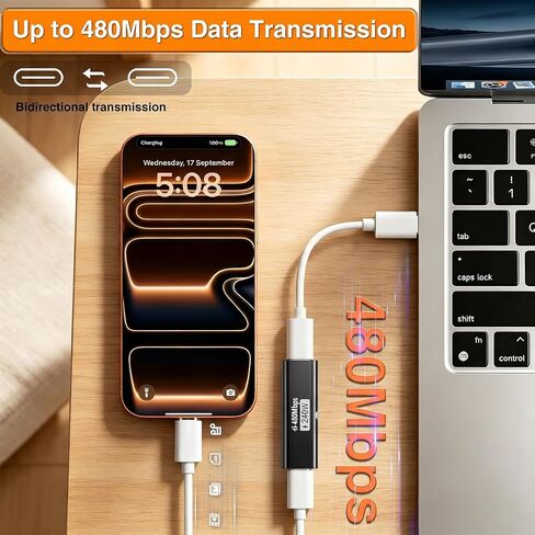 Danfetsoy 240W USB C Female to Female Adapter Slim USB C Coupler Reversible in Saudi Arabia