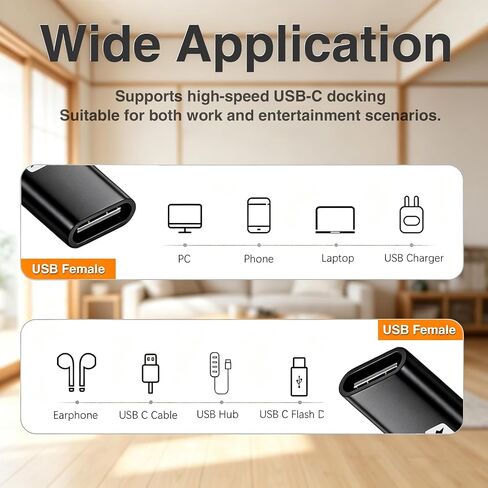 Danfetsoy 240W USB C Female to Female Adapter Slim USB C Coupler Reversible in Saudi Arabia