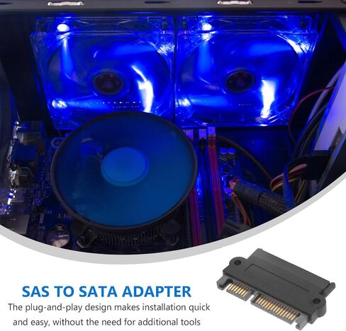Sosoport High-Speed Serial Attached Adapter, Black ABS Copper in Saudi Arabia