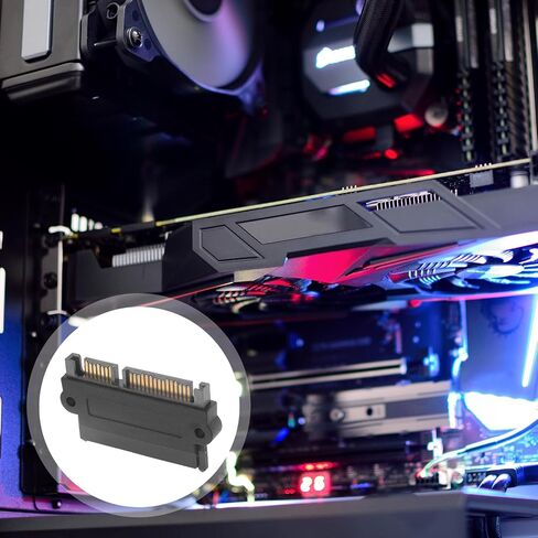 Housoutil High-Speed Converter Attached Hard Serial to Disk Drive Adapter with Plug-and-Play and Design Reliable Abs Copper Material Black for Computer Motherboard in Saudi Arabia