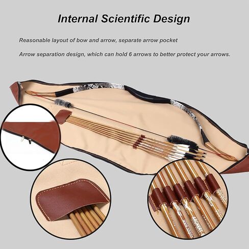 Archery Traditional Bow Case Longbow Case 60 Inch Leather Bow Bag for Longbow Recurve Bow in Saudi Arabia