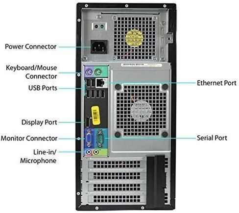 Dell Optiplex 790-MT Desktop PC, Intel Core i7, 16GB Memory, 256GB Solid State Drive, Windows 10, OD1-0234 (Renewed) in Saudi Arabia