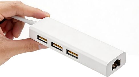 USB Hub 4 Ports, Multiple USB 3.0 Hub, Hub with Ethernet Port, Extender for A Port Laptop, PC, Desktop and More in Kuwait