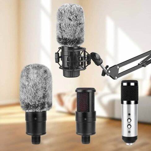 Baoblaze Wind Cover ry Windscreen Muff Sleeve with Noise Reduction Faux Washable Reusable Suitable for Podcasting Vlogging in Kuwait