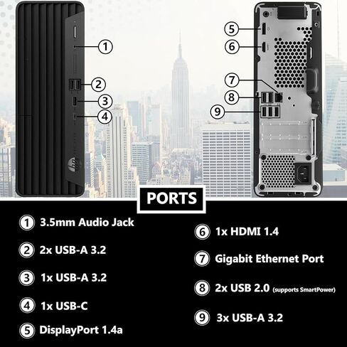HP ProDesk 400 G9 SFF Business Desktop Computer, Latest 13th Gen Intel Core i5-13500, 16GB RAM, 512GB PCle SSD, Dual 4K Display Support, USB-C, HDMl, RJ-45, Wi-Fi, Wired Keyboard & Mouse, Winows11 Pro in Saudi Arabia