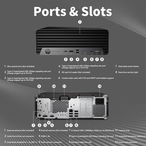 HP ProDesk 400 G9 Small Form Factor Business Desktop, Intel Core i5-14500, Customized 8GB-64GB RAM, 512GB-2TB SSD, HDMI&DP, USB-C, RJ-45, Wi-Fi, Wired Keyboard & Mouse, Windows 11 Pro, Black in Kuwait