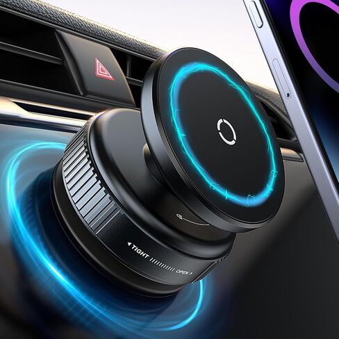 Suction Cup Phone Mount,Magnetic Phone Holder for Car,360°Adjustable Vacuum Suction Phone Mount for Gym/Mirror/Smooth Surface, Compatible with iPhone and All Smartphones in Saudi Arabia