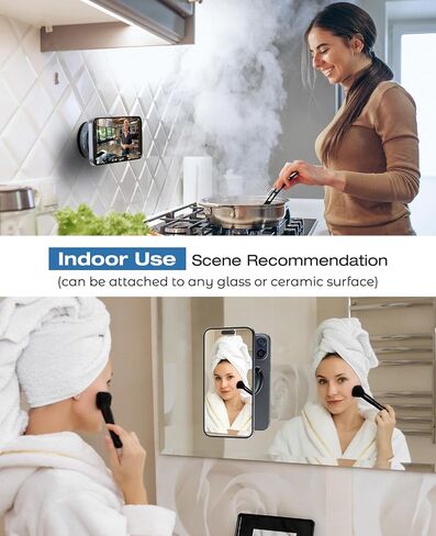 Suction Cup Phone Mount,Magnetic Phone Holder for Car,360°Adjustable Vacuum Suction Phone Mount for Gym/Mirror/Smooth Surface, Compatible with iPhone and All Smartphones in Saudi Arabia