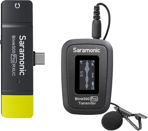 Saramonic USB-C Wireless Lavalier Microphone System for Vlog, Blink500 Pro B5 Microphone for Samsung Galaxy Hauwei Google Pixel Smartphone for YouTube Video Facebook Live in Kuwait